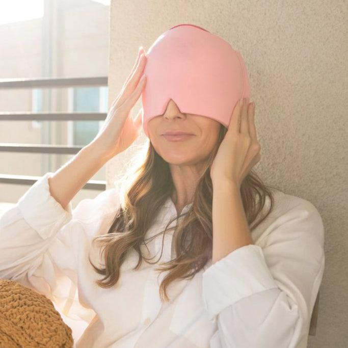 Ingénieux bonnet en gel, soulage les maux de tête, apaise les sinus, réduit les yeux boursouflés, calme le stress – Thérapie froide ou chaude – Réutilisable et flexible – Taille unique. Livraison prioritaire offerte !