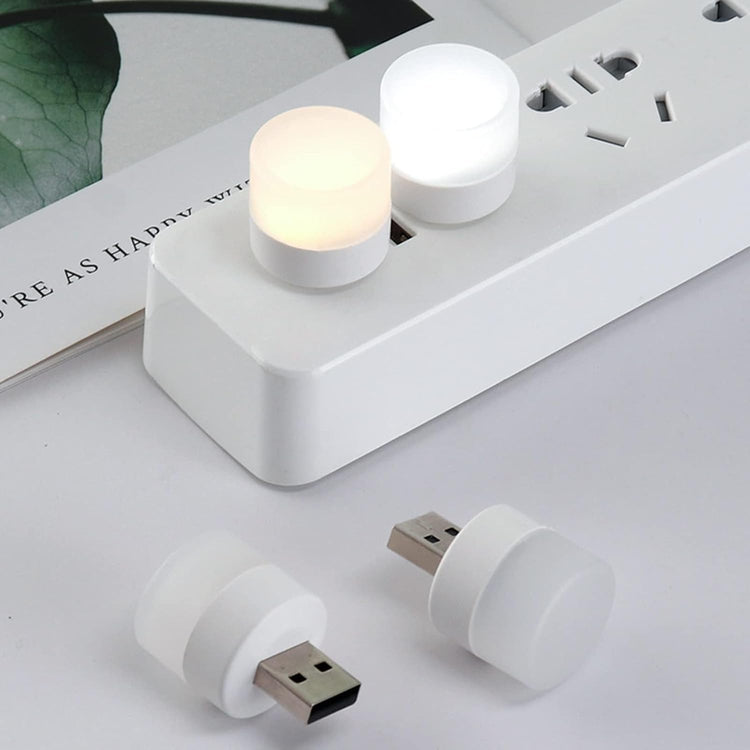 Lot de veilleuses LED USB mini – Lumières d’ambiance portables à faible consommation, lumière blanche ou jaune, design compact et élégant, idéales pour voiture, chambre, couloir, etc. Livraison prioritaire offerte !