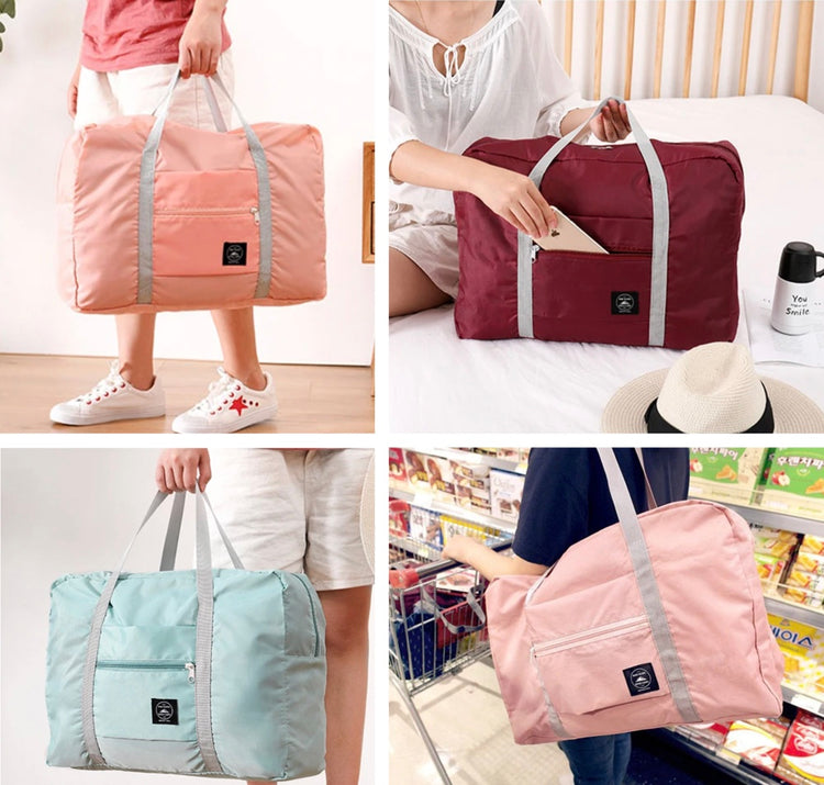 Sac de voyage pliable 25 L – Ultra-léger, imperméable, grande capacité, rangement compact, idéal cabine avion, week-end, sport, plage, shopping – Fixation sur valise. Livraison offerte !