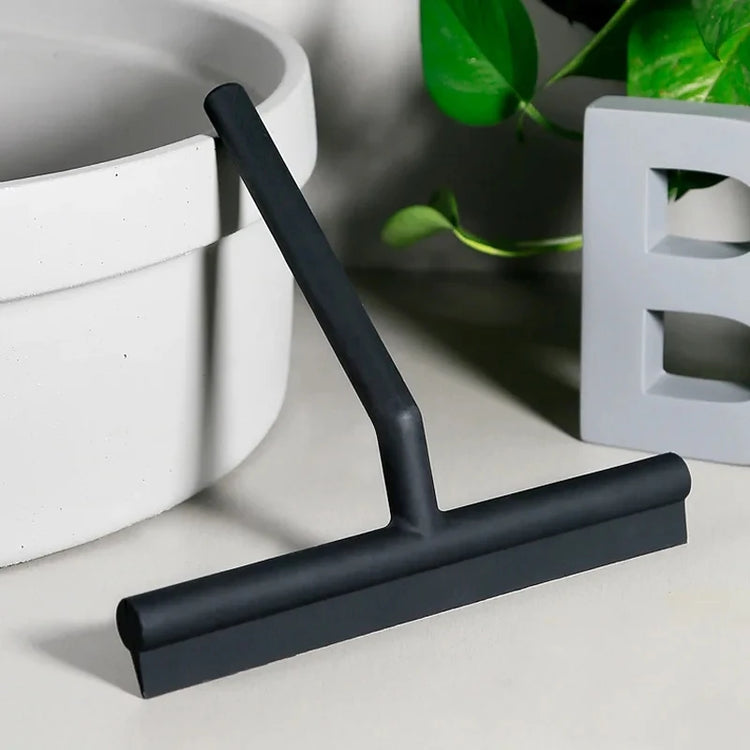 Raclette de douche Premium en silicone et acier inoxydable: nettoyage efficace sans traces avec support. La livraison est offerte !