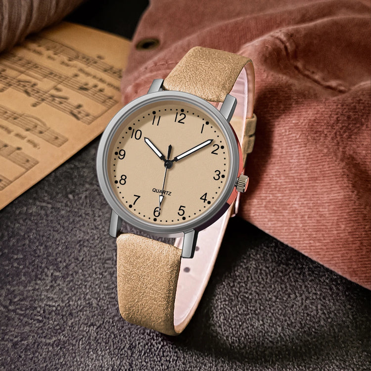 Montre vintage pour femme au look ton sur ton – cadran et bracelet assortis, disponible en 7 couleurs. Livraison prioritaire offerte !