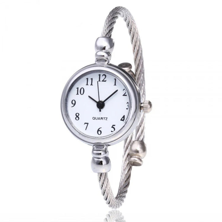 Montre bracelet torsadé pour femme, délicate, chic et au style rétro, disponible en plusieurs coloris. Livraison prioritaire offerte !