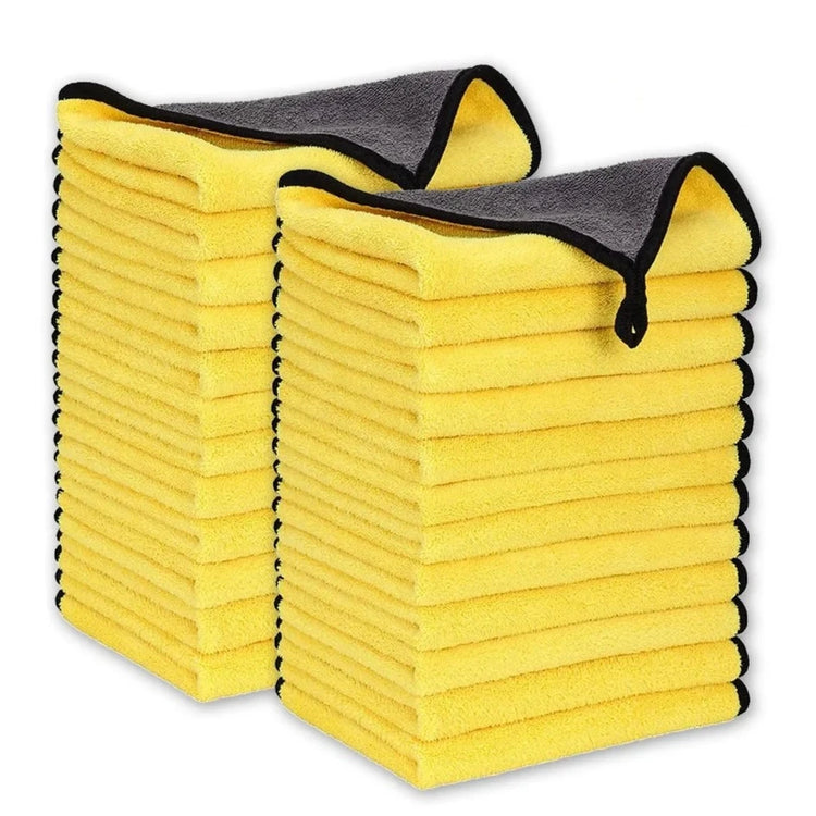 Serviette de lavage en microfibre - chiffon de nettoyage et de séchage, nettoyage des vitres, chiffon double couche, fournitures de lavage. La livraison prioritaire est offerte !