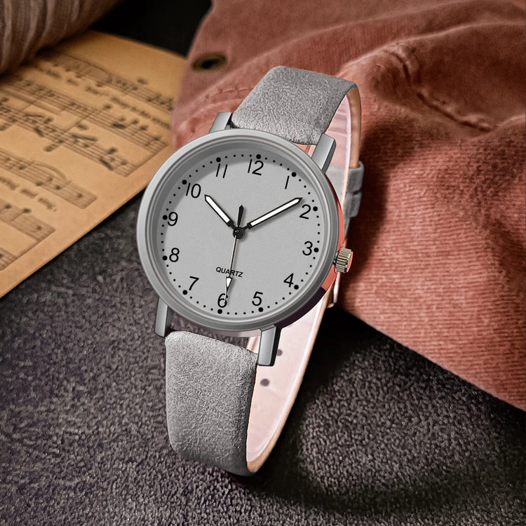 Montre vintage pour femme au look ton sur ton – cadran et bracelet assortis, disponible en 7 couleurs. Livraison prioritaire offerte !