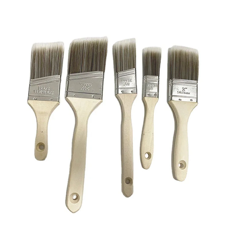 Lot de 5 pinceaux Premium pour peinture intérieure et extérieure, compatibles avec les peintures au latex, les laques, et bien plus. La livraison prioritaire est offerte !