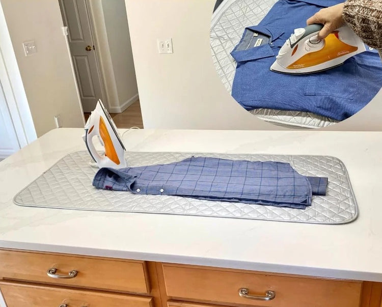 Tapis de repassage portable, remplacement de la planche à repasser, alternative à la housse de planche à repasser, tapis résistant à la chaleur du sèche-linge. La livraison prioritaire est offerte !