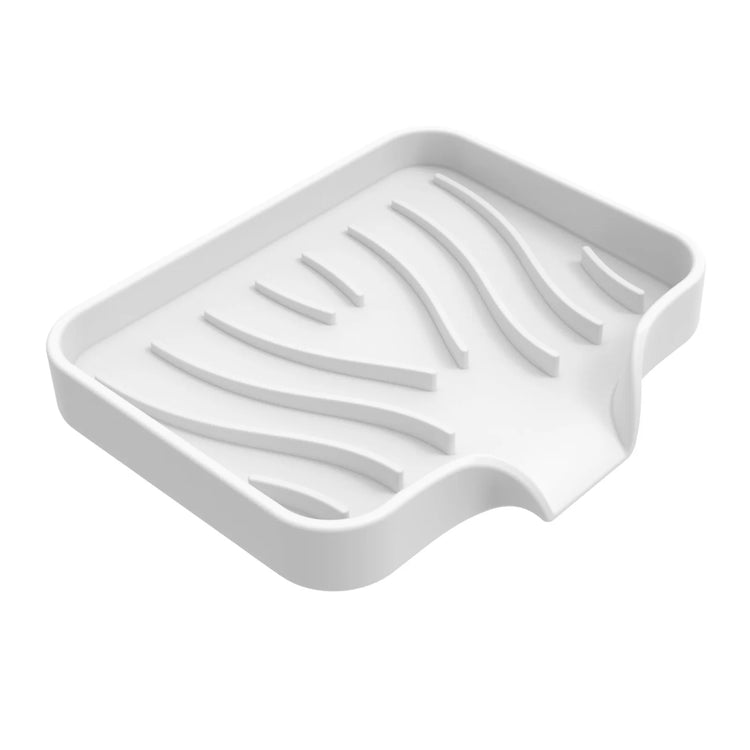 Porte-savon et porte-éponges en silicone avec système auto-drainant, anti-fondant et antidérapant, idéal pour salle de bain, baignoire et cuisine, matériaux durables et polyvalence accrue. La livraison est offerte !