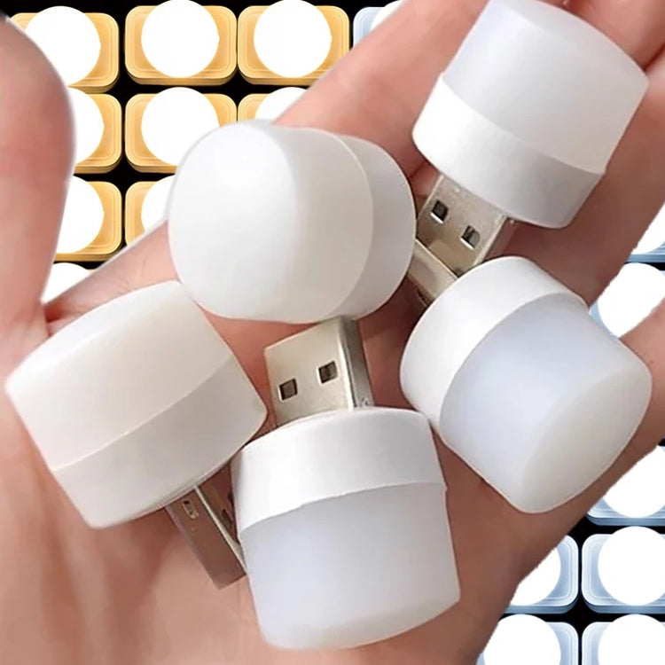 Lot de veilleuses LED USB mini – Lumières d’ambiance portables à faible consommation, lumière blanche ou jaune, design compact et élégant, idéales pour voiture, chambre, couloir, etc. Livraison prioritaire offerte !