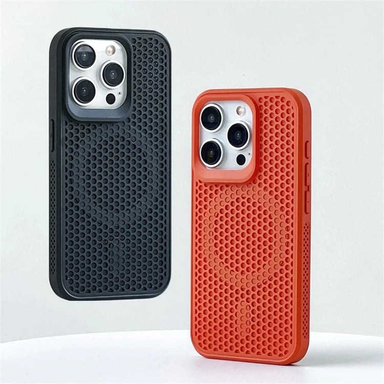 Ingénieuse coque magnétique alvéolée ultra-rafraîchissante pour iPhone avec dissipation de la chaleur, dos rigide respirant compatible MagSafe, protection totale et design haute performance. Livraison prioritaire offerte !