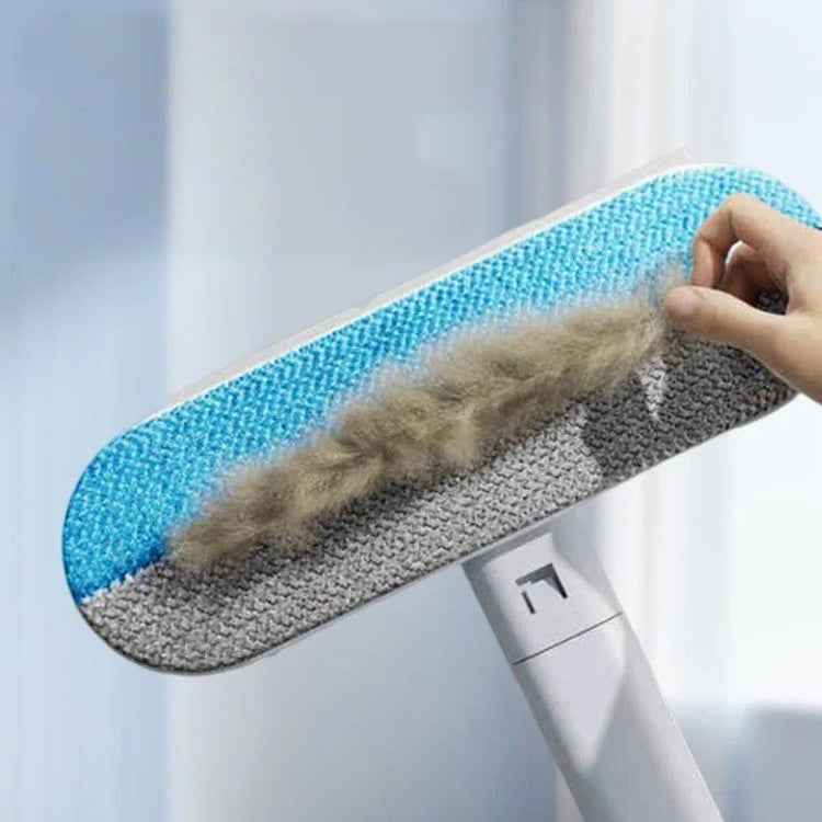 Ingénieuse brosse anti-poils 4 en 1 réutilisable pour chiens et chats – Nettoyeur de tapis, canapés, meubles, moustiquaires et vitres, lavable, respectueuse des tissus, ultra-efficace contre poils, poussière et débris. Livraison offerte !