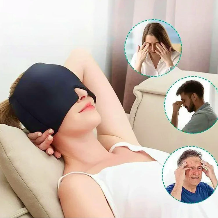 Ingénieux bonnet en gel, soulage les maux de tête, apaise les sinus, réduit les yeux boursouflés, calme le stress – Thérapie froide ou chaude – Réutilisable et flexible – Taille unique. Livraison prioritaire offerte !