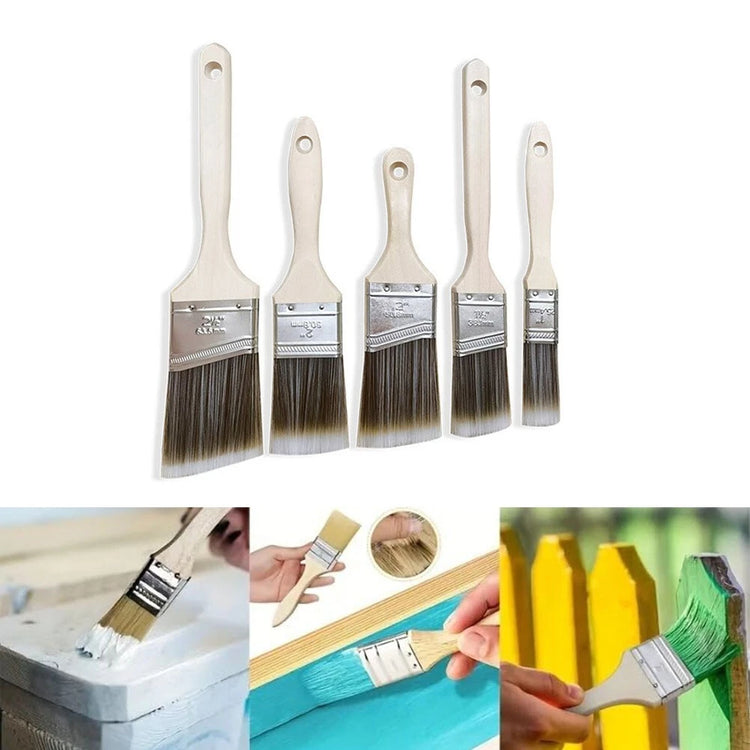 Lot de 5 pinceaux Premium pour peinture intérieure et extérieure, compatibles avec les peintures au latex, les laques, et bien plus. La livraison prioritaire est offerte !