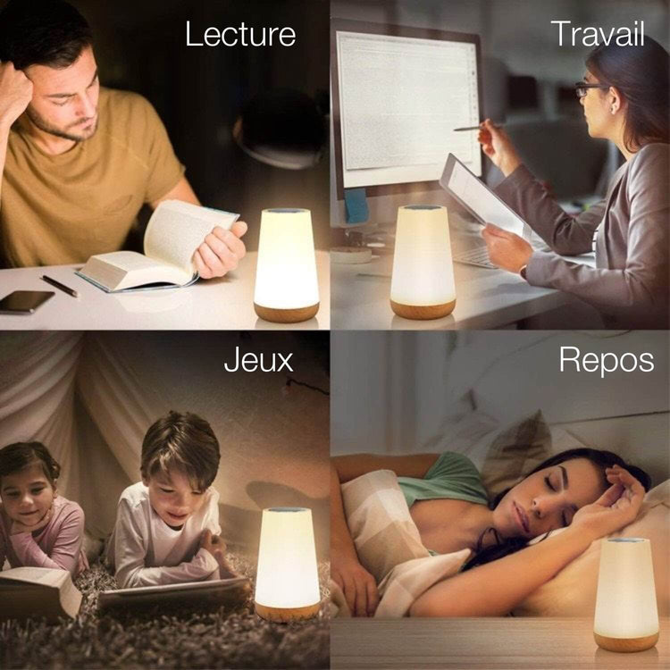 Ingénieuse lampe magique, 5 niveaux de lumière blanche chaude, 13 couleurs, luminosité réglable, 256 ambiances, télécommande, en mode batterie rechargeable ou branchée via USB. Voilà la petite lampe parfaite. La livraison est offerte !