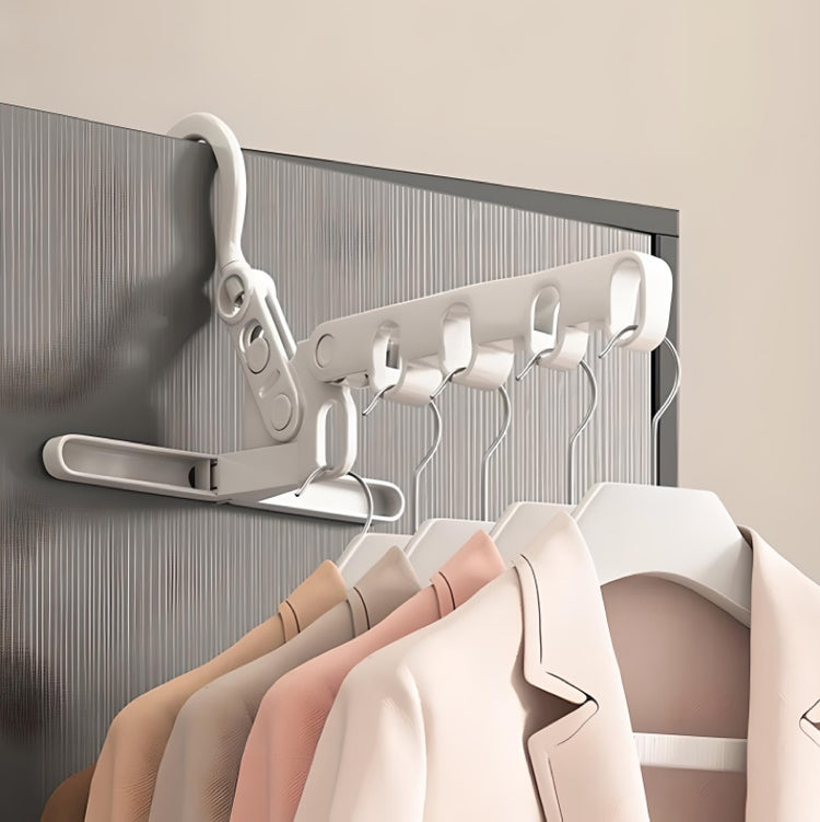 Ingénieux support magique de séchage et rangement à 5 crochets, cintre multifonction, ultra solide et robuste jusqu’à 4 kg, gain de place – Idéal pour sécher le linge à l’intérieur les jours de pluie ou de froid, support Premium. Livraison offerte !