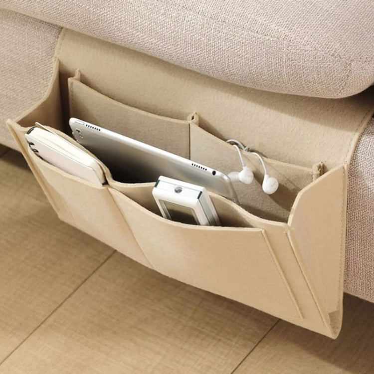 Joli rangement pratique en feutre de première qualité pour le bord du canapé ou le côté du lit. La livraison est offerte !