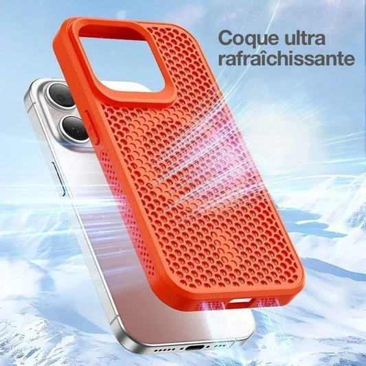 Ingénieuse coque magnétique alvéolée ultra-rafraîchissante pour iPhone avec dissipation de la chaleur, dos rigide respirant compatible MagSafe, protection totale et design haute performance. Livraison prioritaire offerte !