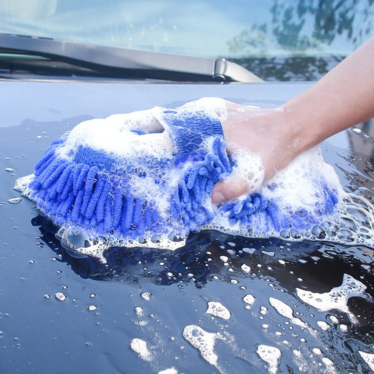 Éponge de lavage pour voiture en microfibre - outils de nettoyage, brosses de soin automobile, serviette de lavage en chenille, accessoires auto, gants de nettoyage. La livraison prioritaire est offerte !