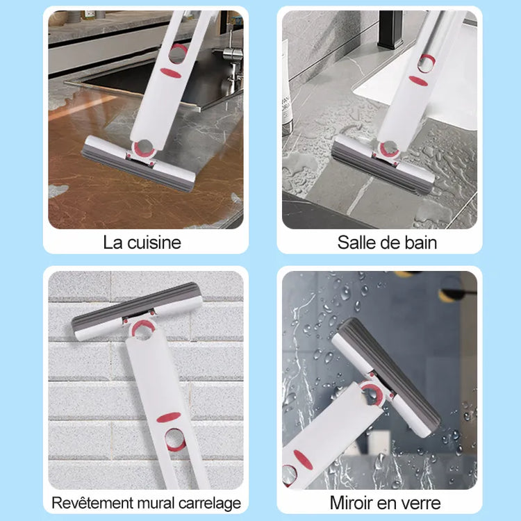 Mini serpillière portative, très absorbante, essorage en toute simplicité. Pour la cuisine, salle de bain, fenêtres, miroirs et bien plus. Tellement pratique ! La livraison est offerte !