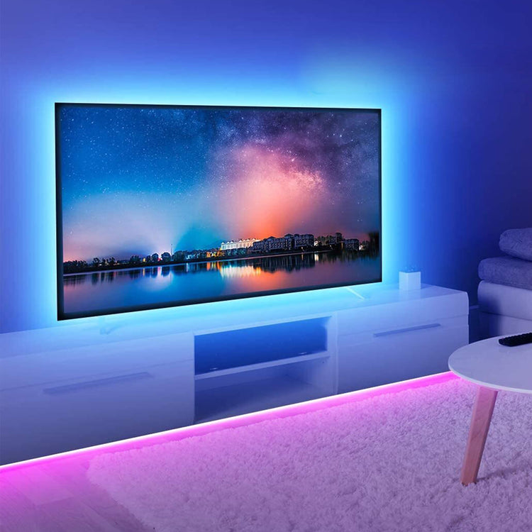 Ruban LED RGB, lumière flexible USB Bluetooth avec application wifi et télécommande pour rétroéclairage TV ou toute autre décoration - la livraison prioritaire est offerte !