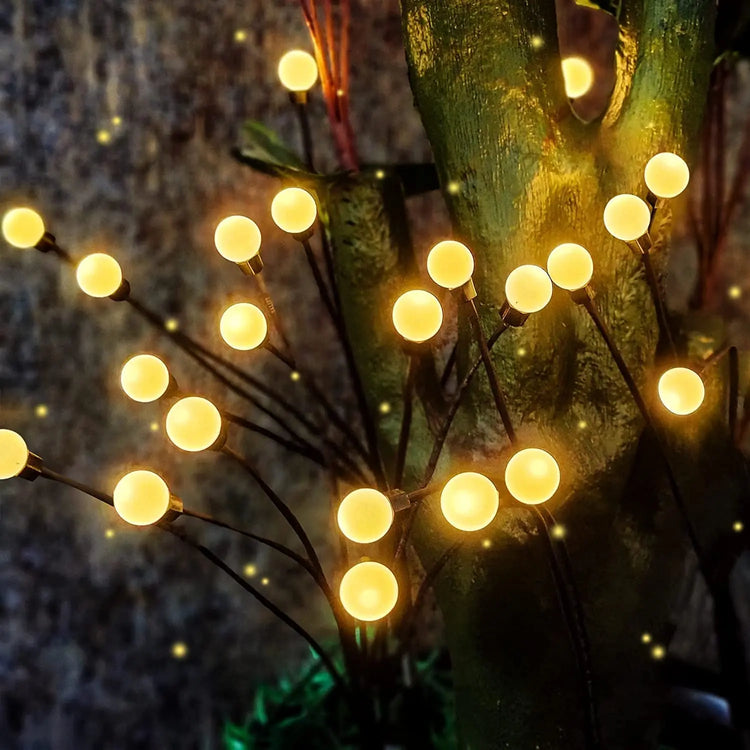 Lampes solaires de jardin en forme de lucioles, autonomes et étanches, offrant une décoration magique et durable pour tous les espaces extérieurs, installation facile sans câblage nécessaire. La livraison prioritaire est offerte !