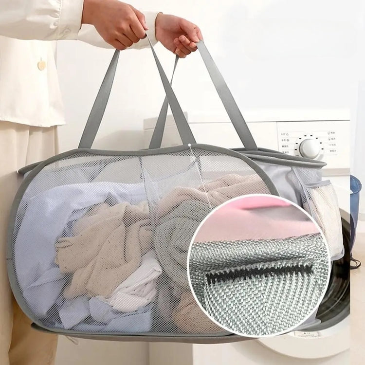 Fabuleux panier à linge horizontal avec poche latérale, grande capacité, pliable, polyvalence d'utilisation : buanderie, camping, chambres d'enfants, supermarché, shopping et bien plus encore. Produit Premium. La livraison est offerte !