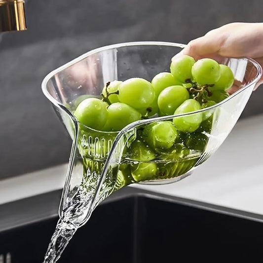 Bol de drainage multifonction avec filtre amovible, facile à nettoyer, parfait pour fruits, légumes, salades et pâtes, stable et hygiénique. La livraison prioritaire est offerte !