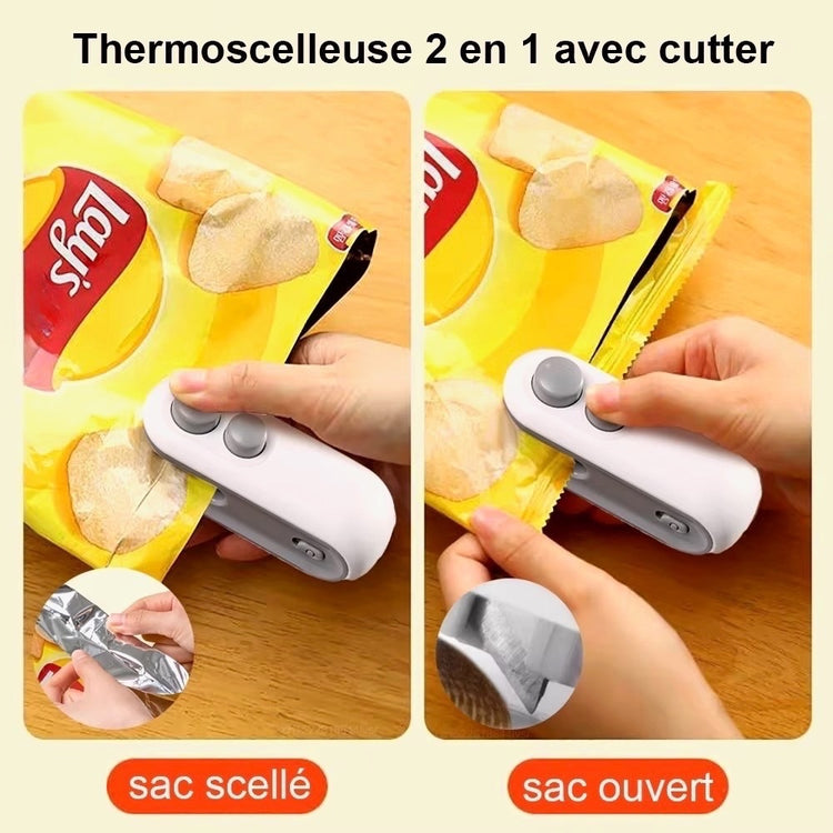 Indispensable scelleuse de sacs, batterie rechargeable de haute capacité. Préservez la fraîcheur de vos aliments. La livraison prioritaire est offerte !