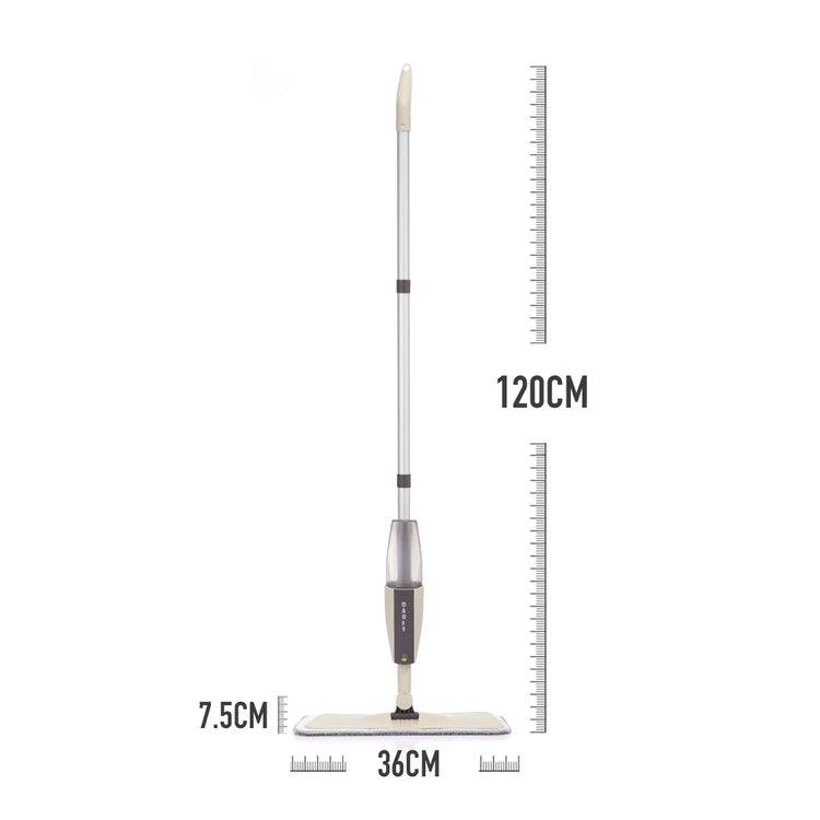 Serpillière avec pulvérisateur, tampons microfibres réutilisables, manche rotatif 360°, forte absorption et friction, poignée ergonomique et buse fine, idéale pour sols en bois, marbre, carrelage, etc. La livraison prioritaire est offerte !