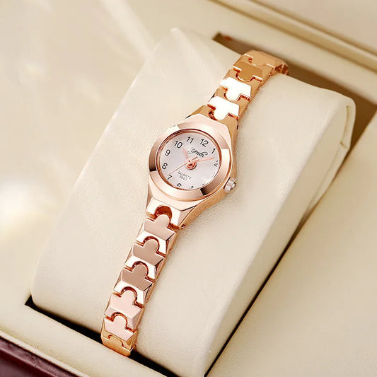 Montre pour femme au cadran miniature, vintage, en acier, élégante et intemporelle, mouvement à quartz, 3 couleurs disponibles. Livraison prioritaire offerte !