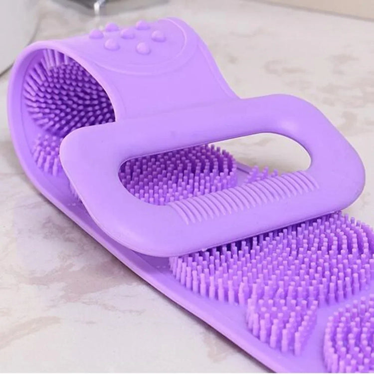 Indispensable brosse de douche en silicone exfoliante pour le corps et le dos, durable, écologique, hygiénique, avec double face massante. La livraison est offerte !