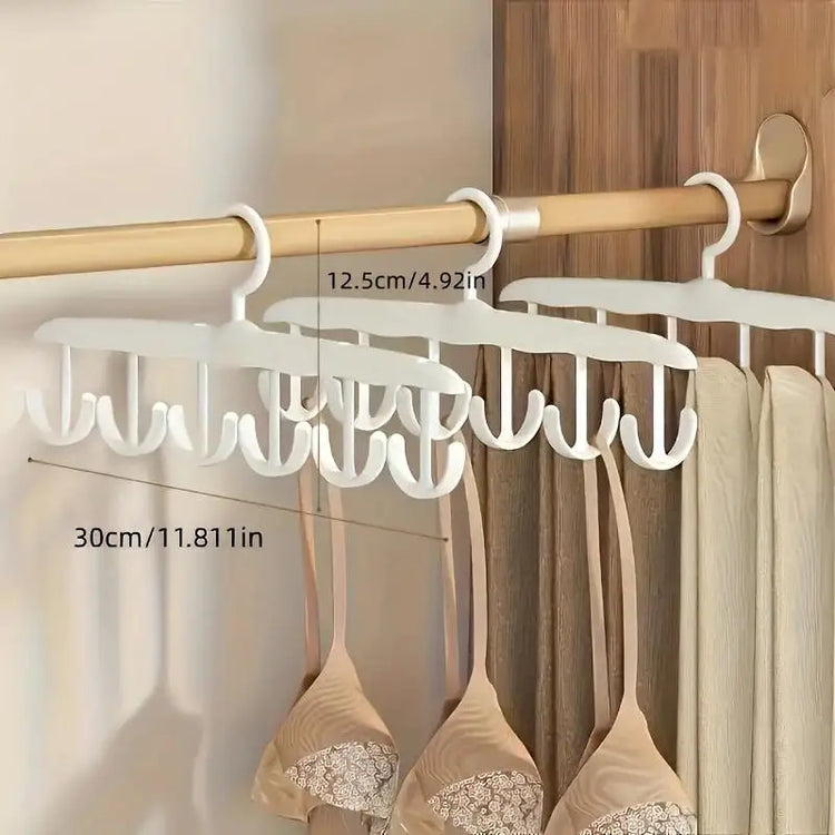 Cintre multifonctionnel rotatif à 12 crochets, organisateur gain de place pour bretelles, sous-vêtements, foulards et accessoires – support robuste 360° pour garde-robe ordonnée. Livraison offerte !