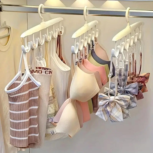 Cintre multifonctionnel rotatif à 12 crochets, organisateur gain de place pour bretelles, sous-vêtements, foulards et accessoires – support robuste 360° pour garde-robe ordonnée. Livraison offerte !