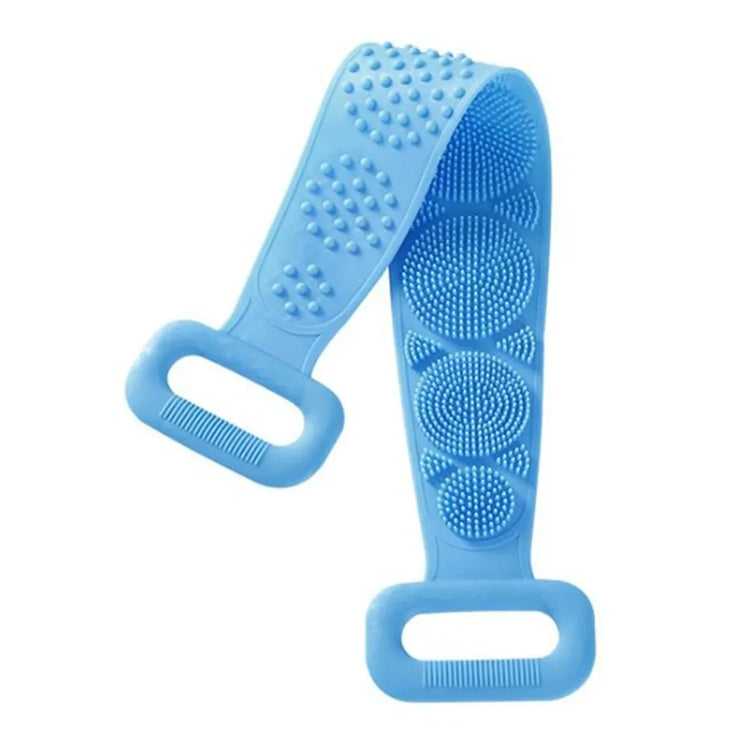 Indispensable brosse de douche en silicone exfoliante pour le corps et le dos, durable, écologique, hygiénique, avec double face massante. La livraison est offerte !