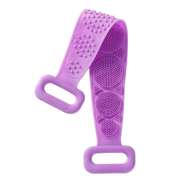 Indispensable brosse de douche en silicone exfoliante pour le corps et le dos, durable, écologique, hygiénique, avec double face massante. La livraison est offerte !