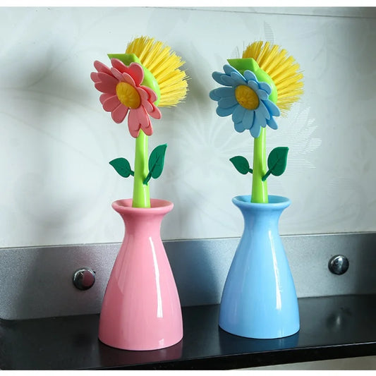 Vase Shape Pot Wash Brush Kitchen Supplies Wash Pot Brush Kitchen Dish Sink Hearth Long Handle Cleaning Tool