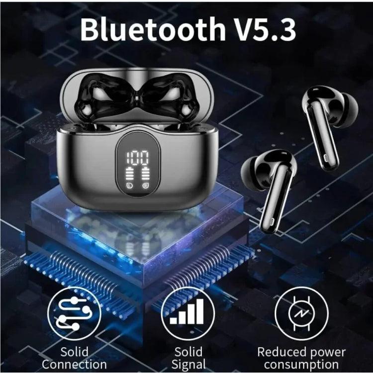 Écouteurs Bluetooth 5.3 exceptionnels, sans fil avec réduction antibruit, son Hi-Fi Premium, micros intégrés, 36 heures d'autonomie, IP7 étanche, écran LED, contrôle tactile. La livraison prioritaire est offerte !