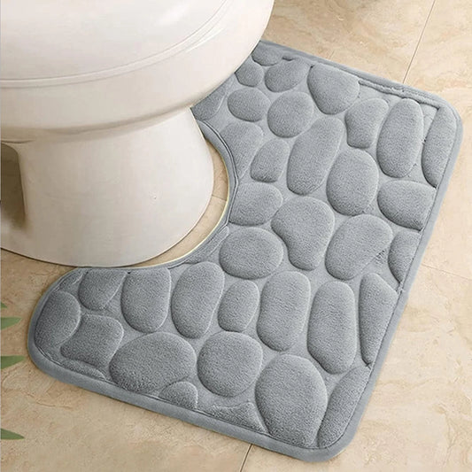 Superbe tapis contour en U, tapis de bain en mousse mémoire, antidérapant, excellente absorption, résistance à la moisissure. 40x50cm. La livraison est offerte!