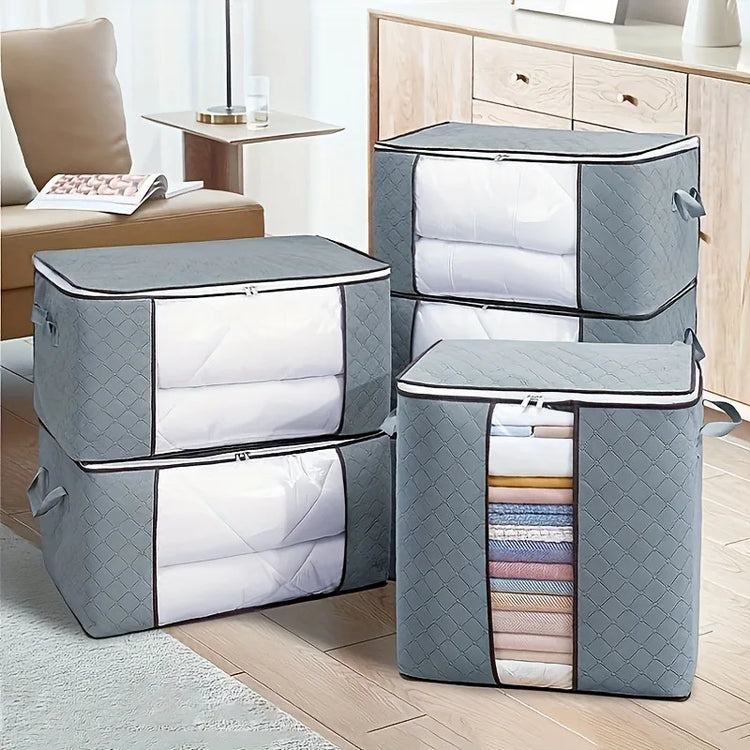Magnifique sac de rangement grande capacité avec poignée renforcée, fenêtre transparente, tissu respirant et anti-poussière, fermeture éclair bidirectionnelle pour couettes, vêtements et couvertures. Livraison prioritaire offerte !
