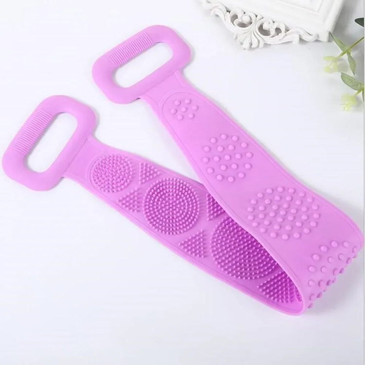 Indispensable brosse de douche en silicone exfoliante pour le corps et le dos, durable, écologique, hygiénique, avec double face massante. La livraison est offerte !