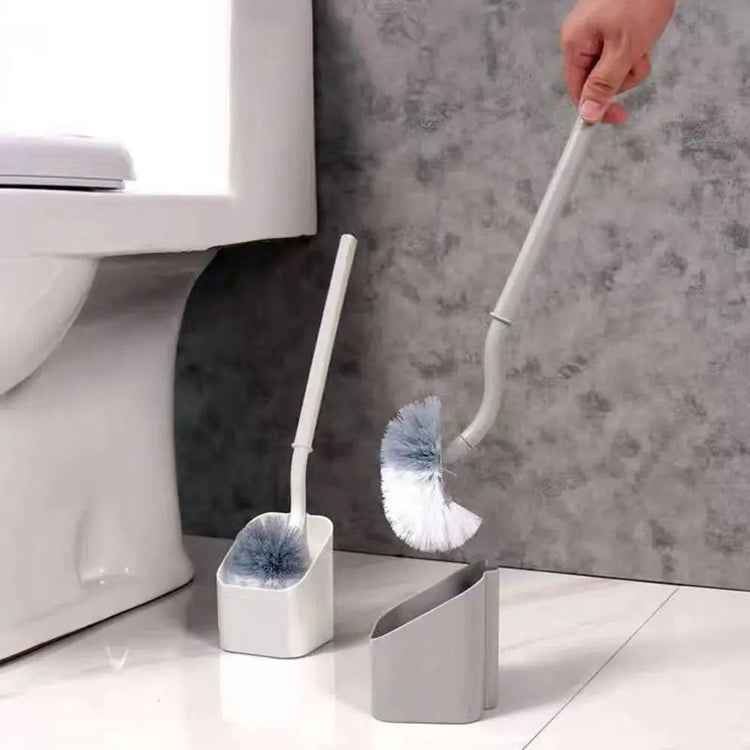 Astucieuse brosse WC incurvée avec long manche ergonomique, poils robustes en nylon, nettoyage 360° sans angle mort et socle compact avec ventilation intelligente pour une hygiène optimale. La livraison prioritaire est offerte !