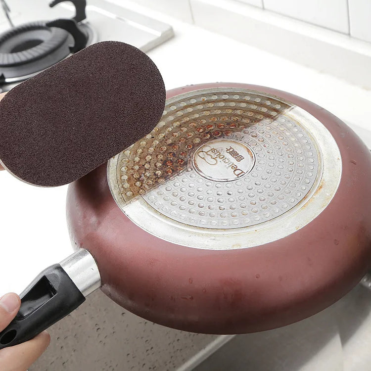 Brosse éponge magique de cuisine, nettoyeur puissant pour casseroles, poêles et couteaux, brosse détartrante à forte décontamination qui n'endommage pas vos ustensiles. La livraison prioritaire est offerte !