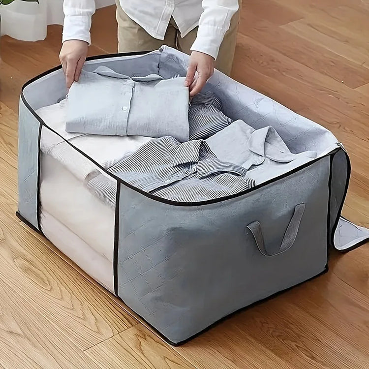 Magnifique sac de rangement grande capacité avec poignée renforcée, fenêtre transparente, tissu respirant et anti-poussière, fermeture éclair bidirectionnelle pour couettes, vêtements et couvertures. Livraison prioritaire offerte !