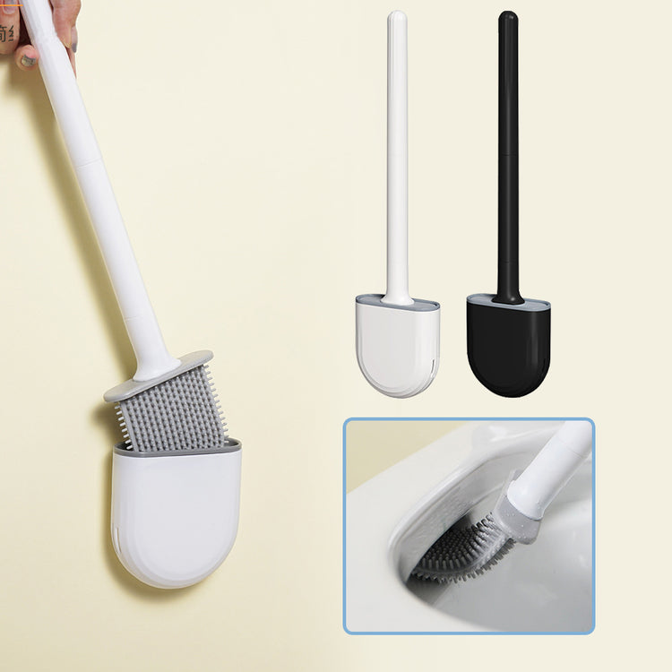 Brosse WC en silicone flexible, ingénieuse, pratique, hygiénique, design moderne, pour un nettoyage immaculé. La livraison est offerte!