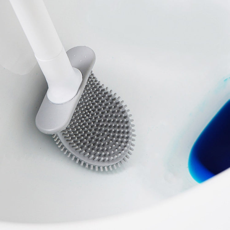 Brosse WC en silicone flexible, ingénieuse, pratique, hygiénique, design moderne, pour un nettoyage immaculé. La livraison est offerte!