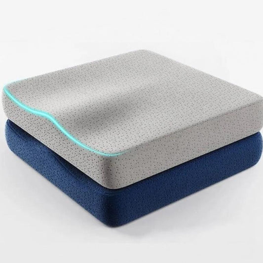 Coussin ergonomique en mousse à mémoire de forme, soulagement de la pression des hanches et du dos, tissu respirant, rebond lent, antidérapant et housse lavable. Coussin Premium. La livraison prioritaire est offerte !