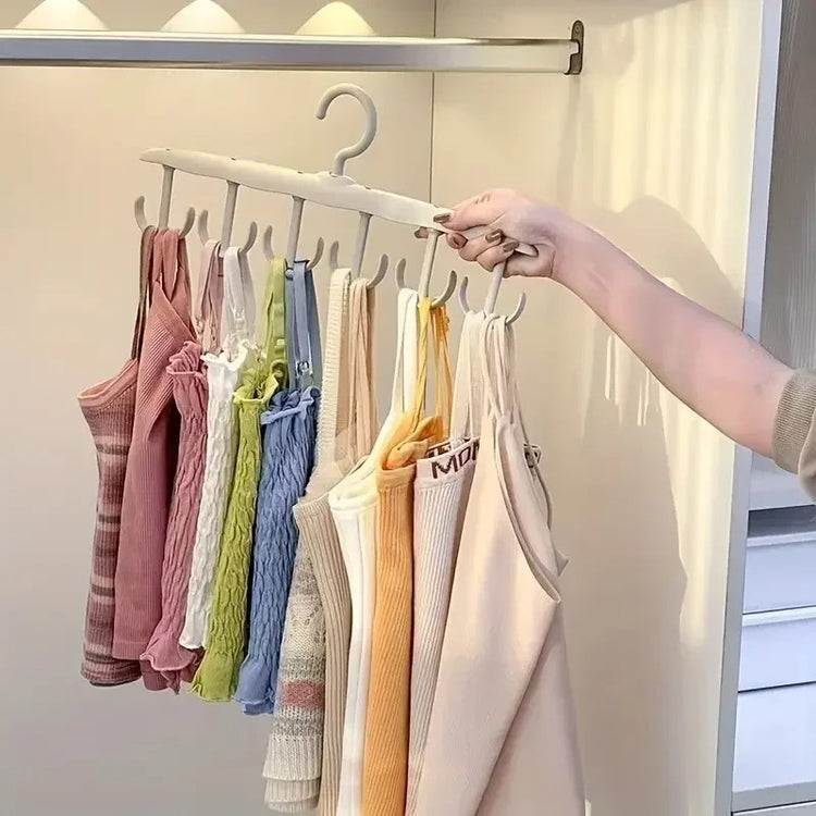 Cintre multifonctionnel rotatif à 12 crochets, organisateur gain de place pour bretelles, sous-vêtements, foulards et accessoires – support robuste 360° pour garde-robe ordonnée. Livraison offerte !