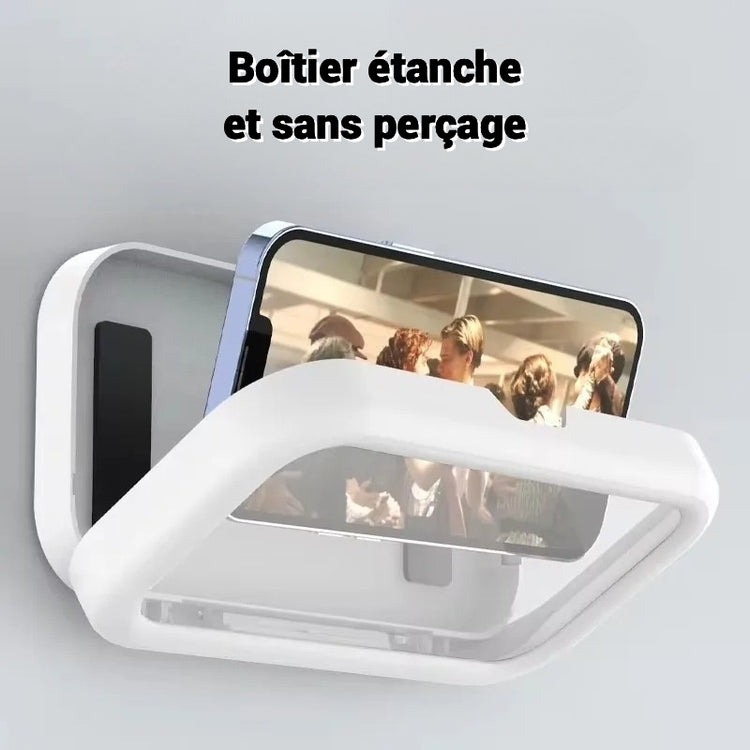 Ingénieux support mural pour smartphone, parfaitement étanche, ajustable dans tous les angles, écran tactile sensible, installation facile sans perçage. La livraison prioritaire est offerte !