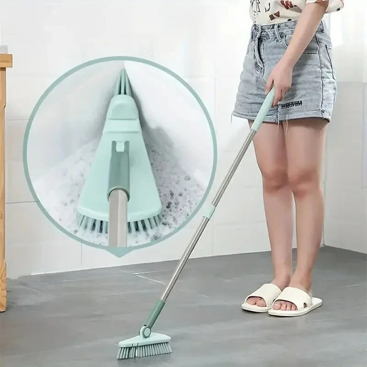 Brosse de nettoyage pour salle de bain et douche avec long manche de 95cm, tête flexible, 180°,  idéale pour les sols, murs et autres surfaces, agréable à manipuler, parfaite pour tous vos besoins en nettoyage. La livraison prioritaire est offerte !