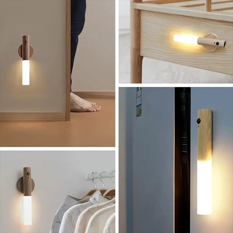 Ingénieuse veilleuse magnétique rechargeable avec détecteur de mouvement - Installation sans perçage - Lumière LED douce et apaisante  - Design élégant, amovible et polyvalent. La livraison prioritaire est offerte !