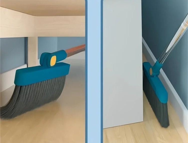 Ensemble balai et pelle à poussière haute qualité, avec dents intégrées pour un nettoyage simplifié, design compact et peu encombrant, tête ajustable à 180° pour tous types de sols, intérieur et extérieur. La livraison prioritaire est offerte !